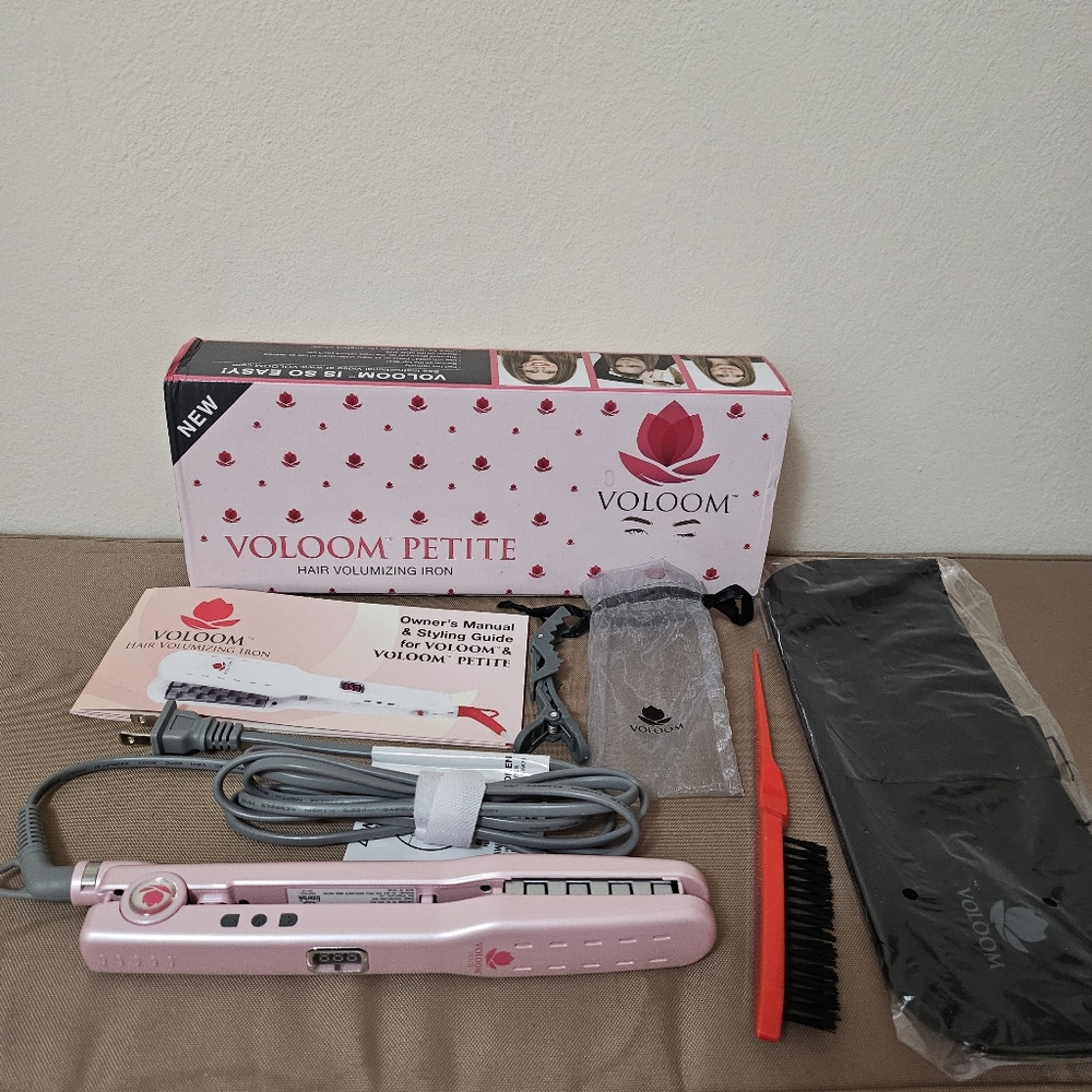 VOLOOM Petite 1" Volumizing Hair Iron - Peony Pink Open Box